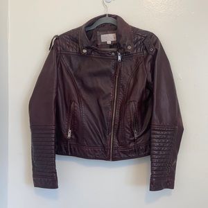 Faux Leather Moto Jacket